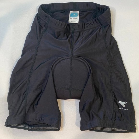 Women's Black Insport Padded Cycling Pants - Picture 1 of 3